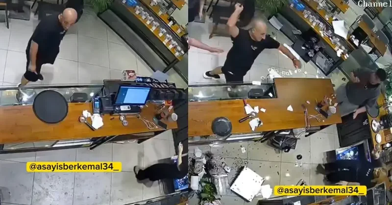 Avcılar da gözü dönmüş müşteri kafeyi birbirine kattı! O anlar kamerada