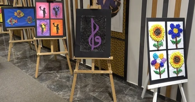Özel öğrenciler yıl sonu sergisinde yeteneklerini sergiledi Erzurum Haberleri