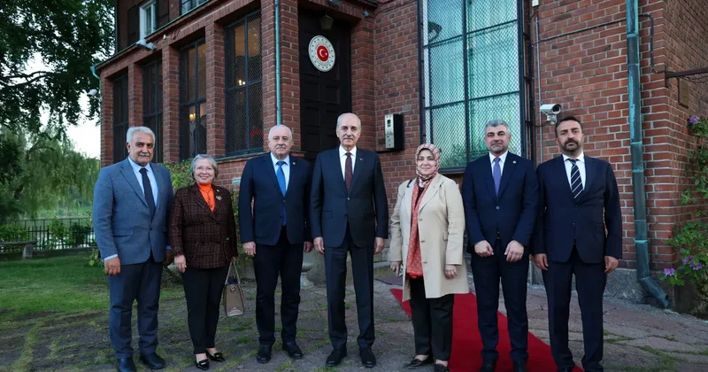 TBMM Başkanı Kurtulmuş Türkiye nin Stokholm Büyükelçiliğini ziyaret etti