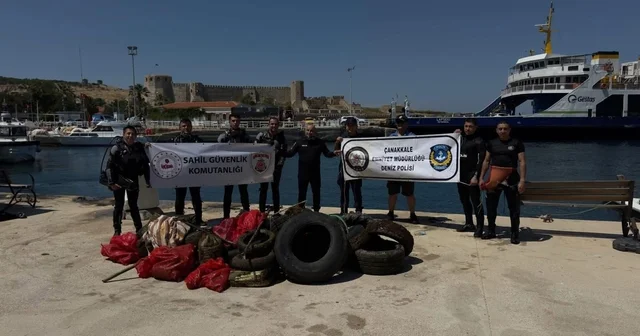 Bozcaada Limanı nda deniz dibi temizliği gerçekleştirildi Çanakkale Haberleri