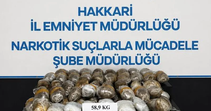 Hakkari de 59 kilogram skunk ele geçirildi: 3 gözaltı