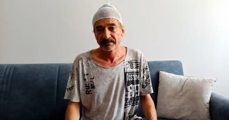 Kaldırımda çay içerken ölümden döndü