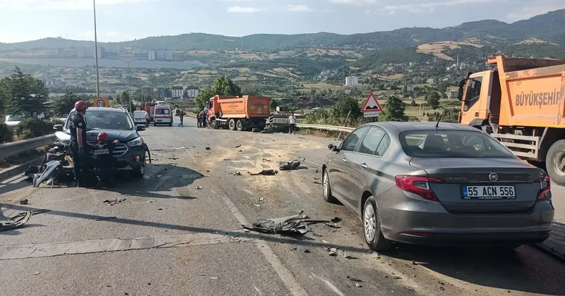 Samsun da zincirleme trafik kazası: 2 yaralı