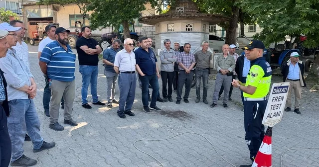 Jandarmadan ROPS demiri ve reflektör eğitimi Bilecik Haberleri Habertürk Yerel Haberler