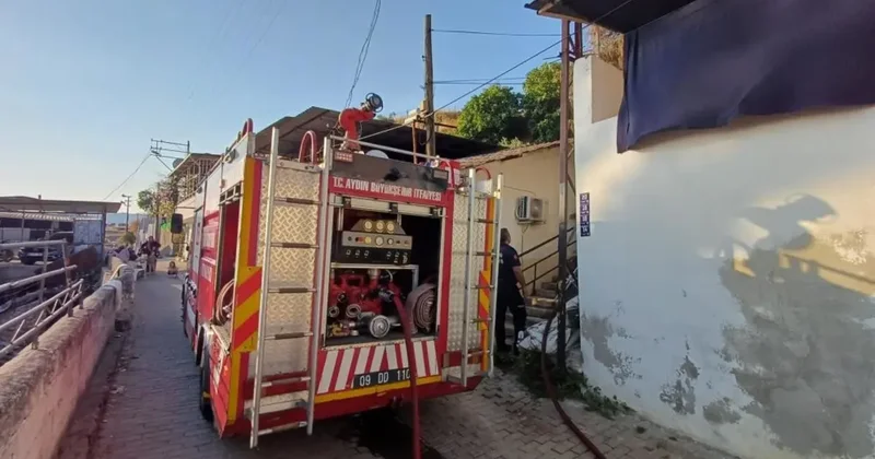 Evin hurdalık bölümünde çıkan yangın ekipleri harekete geçirdi