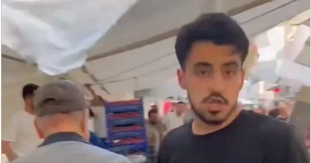 Güngören de kurulan semt pazarına yandaki inşaattan moloz yağdı: O anlar kamerada VİDEO İZLE