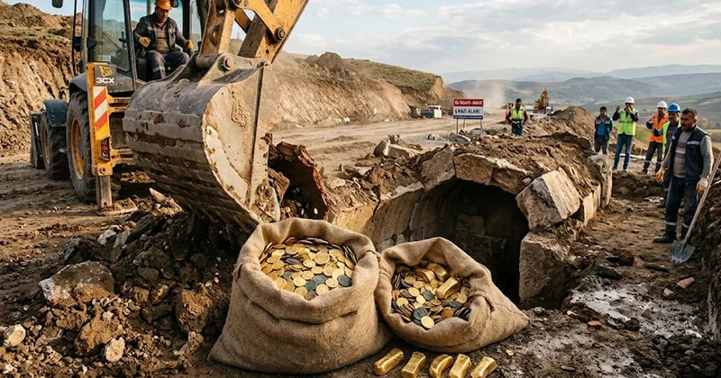 Yol inşaatı sırasında 200 kilo altın, 10 ton para buldular Sözcü Gazetesi