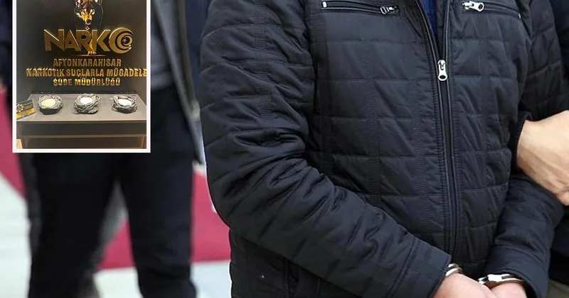 Afyonkarahisar da 5 kg uyuşturucu hammaddesiyle yakalanan şüpheli tutuklandı