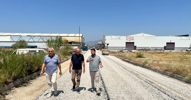 Turgutlu da sanayi sitesine 5 bin metrekarelik asfalt hamlesi Manisa Haberleri Habertürk Yerel Haberler