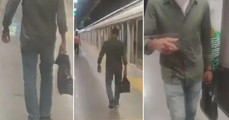 Gaziosmanpaşa da metro durağında sigara tartışması kamerada