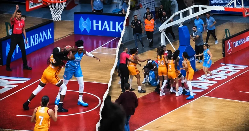 Basketbol maçında ortalık karıştı: Kadınlar saç baş birbirine girdi Sözcü Gazetesi