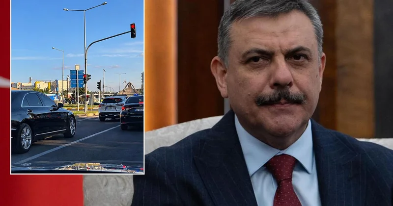 İçişleri Bakanı Mustafa Çiftçi kırmızı ışıkta bekledi! O anı vatandaş kaydetti