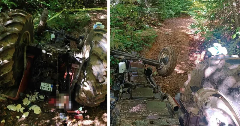 Mantar toplamaya giden ailenin traktörü devrildi: Dede öldü, torunu yaralandı