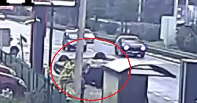 Trabzon’da korkutan kaza! Otomobil takla atıp ters döndü