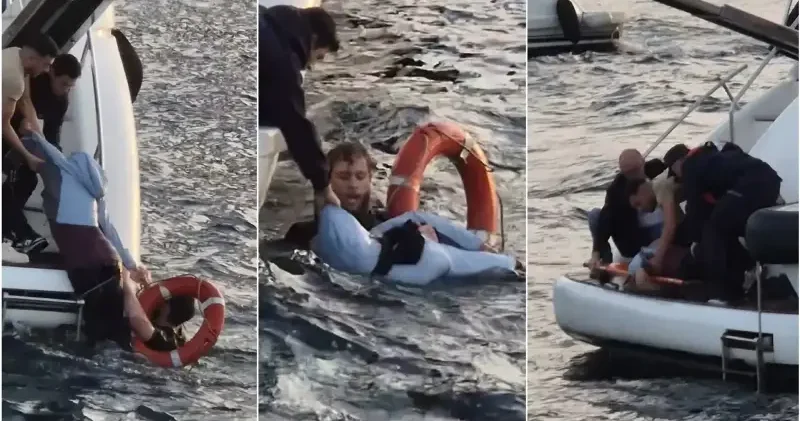 İstanbul Boğazı nda denize düşen kadını turist kurtardı: Bir can çırpınırken kendimi düşünemem İstanbul Haberleri