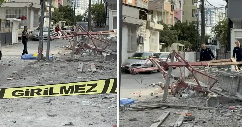 Adana da inşaat iskelesinin düşmesi sonucu bir işçi hayatını kaybetti Adana Haberleri