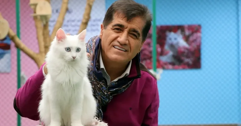 Sanatçı Aydın Aydın, Nesli Tükenmekte Olan Van Kedisiyle Düet Yaptı