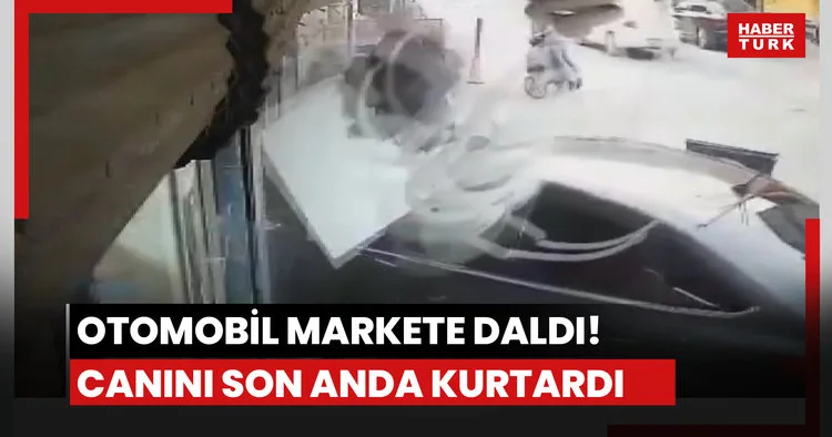 Otomobil markete daldı!