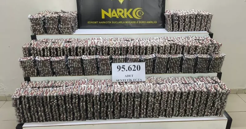 Balıkesir de uyuşturucu operasyonu! 95 bin 620 uyuşturucu hap ele geçirildi