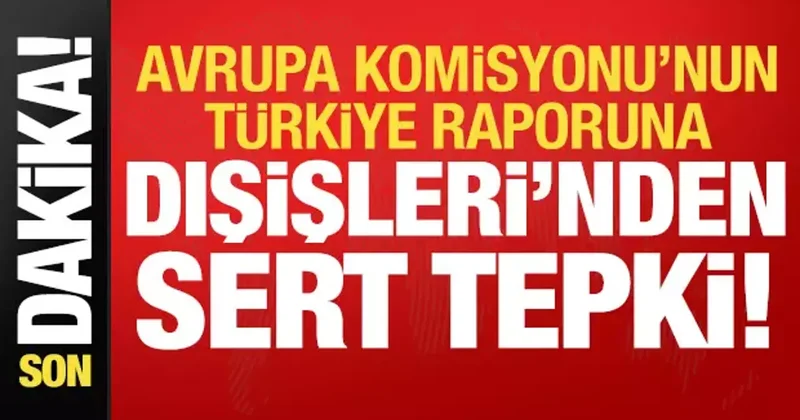 Son dakika: AB nin Türkiye raporuna Dışişleri nden sert tepki!