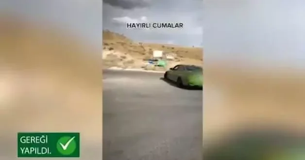 Takke ve cübbeyle drift atttı cezası yedi!