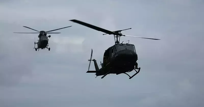 Filipinler in güneyinde askeri helikopter düştü