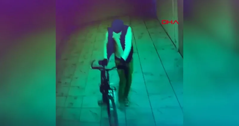 Yer Mardin: Bina içindeki bisikleti kaptığı gibi kaçtı