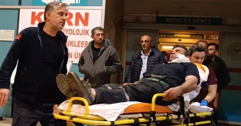 Yüzüne demir parçası saplandı!