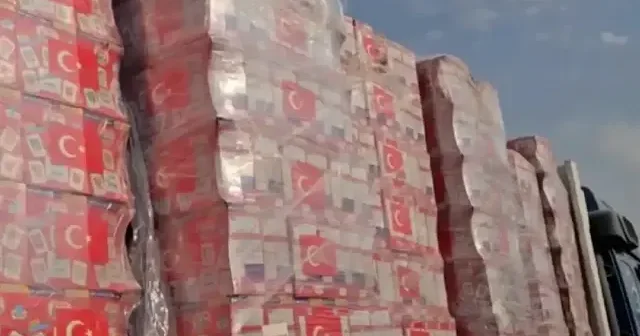 Türkiye’den gönderilen yardımlar Gazze’de: Yardım tırları bölgeye peş peşe giriş yaptı VİDEO İZLE