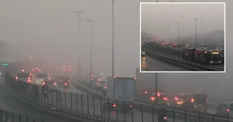 İstanbul da sis etkili oluyor: Trafik yoğunluğu yüzde 71 olarak ölçüldü İstanbul Haberleri