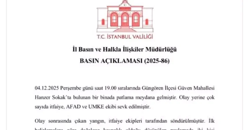 Güngören de Doğalgaz Patlaması: 2 Yaralı