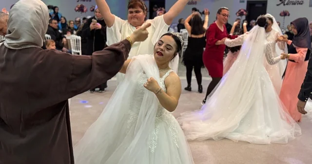 Down sendromlu 7 genç kız, temsili düğünde gelinlik giydi Ordu Haberleri