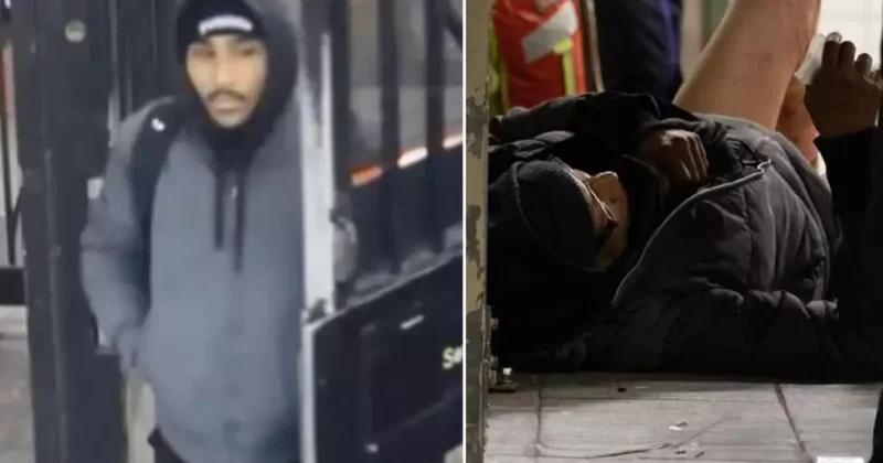 New York ta Metroda Ateşe Verilen Yolcu