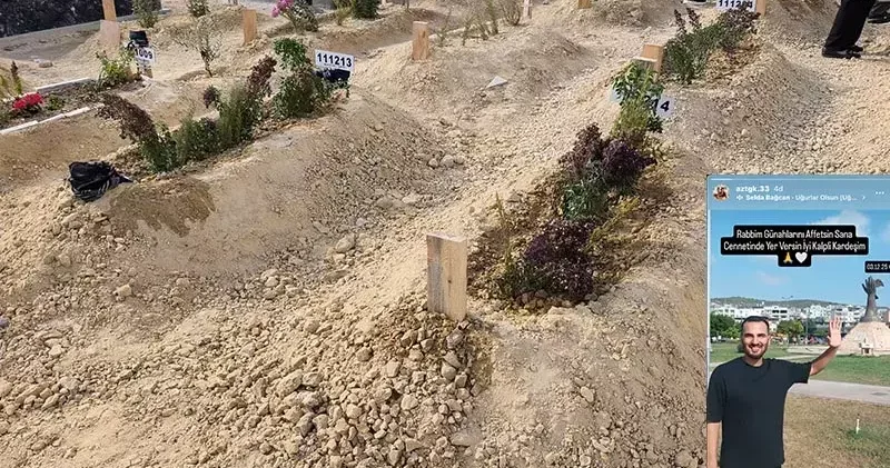 Mersin de komşusu tarafından öldürülen anne ve oğlu yan yana defnedildi