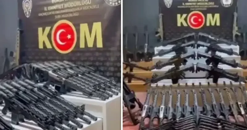 Bursa da 2 depoya yapılan baskında 118 ruhsatsız tüfek ele geçirildi Bursa Haberleri