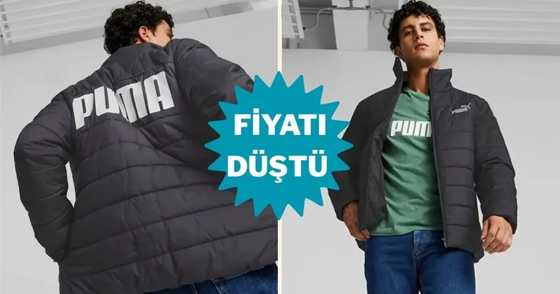 Hem hafif hem sıcak tutuyor: Puma mont indirime girdi