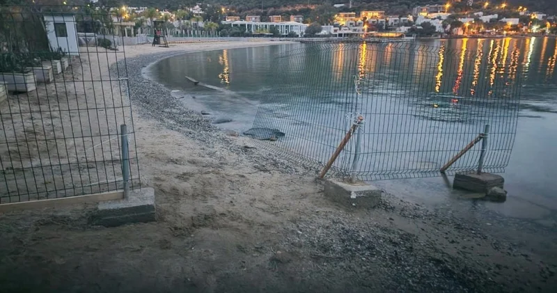 Bakanın otelinin olduğu sahile tel örgü! Bodrum da sahil halka kapatıldı
