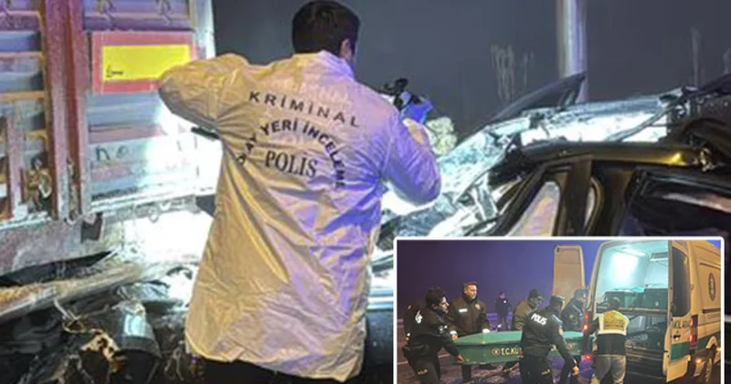 TIR a arkadan çarptı! 2 si kadın 4 ölü! Katliam gibi... SON DAKİKA HABER Son dakika haberleri