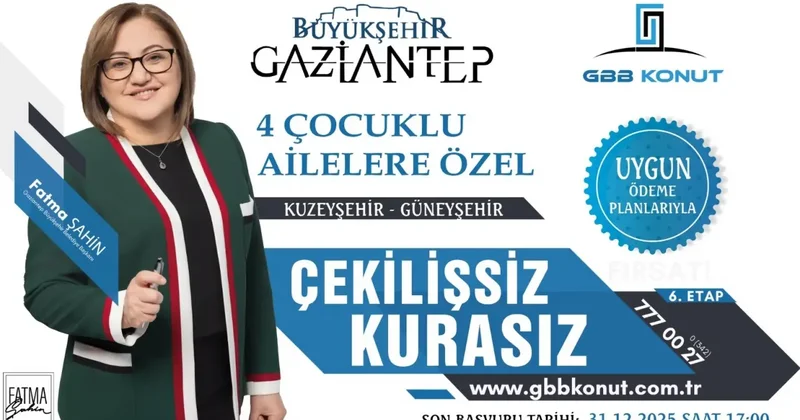 Gaziantep Büyükşehir in yeni konut müjdesinin şartları belli oldu!