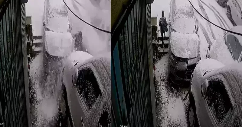 Kağıthane de çocuk otomobilin altında kalmaktan son anda kurtuldu: Mucizevi kurtuluşuna şahit olduk