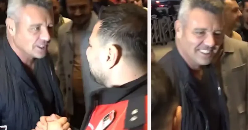 Karşısında polisleri gören Sadettin Saran dan esprili söylem