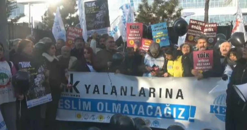 KESK, TÜİK in kapısına dayandı! 2 buçuk milyon kamu emekçisi yoksulluğa teslim edildi