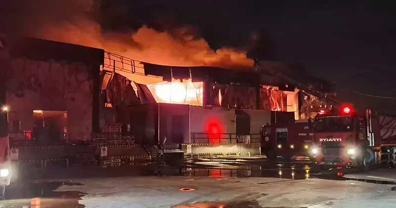 Antalya da soğuk hava deposunda yangın