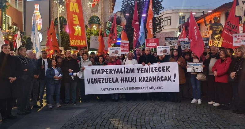 Antalya’da EDG’den Venezuela’ya yönelik ABD saldırılarına tepki