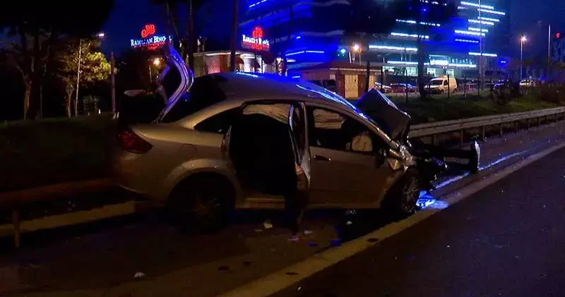 Esenler Tem Otoyolu nda kaza: 2 yaralı