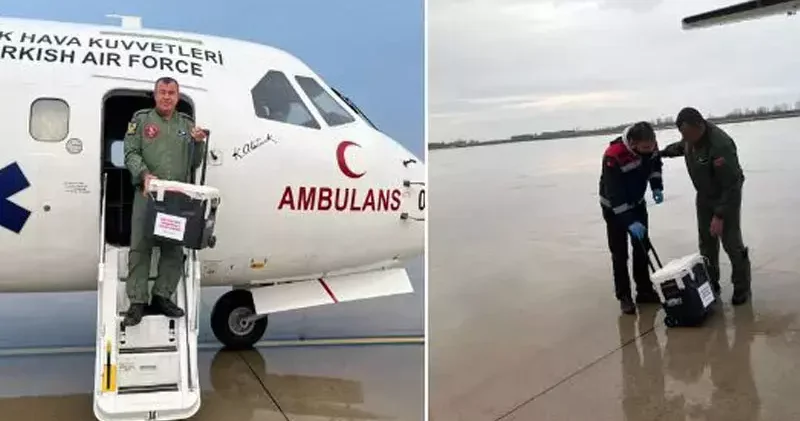 MSB: Hava Kuvvetleri ne ait uçakla İzmir den Samsun a karaciğer grefti ulaştırıldı