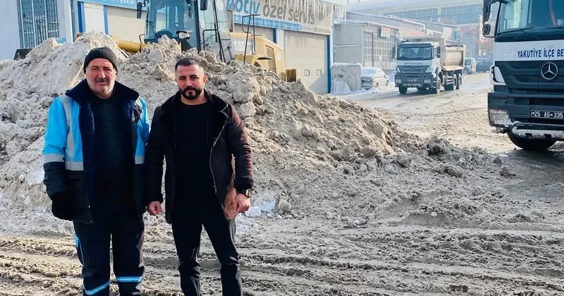 Emre Akdoğan sahada, esnaf rahatta: Sanayide kar engeli aşıldı