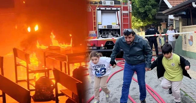 İlkokulda sınıfta yangın çıktı! Eğitime 2 gün ara verildi