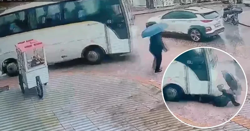 Öğrenci servisi kadına çarptı! Tamponunun altında sürükledi Sözcü Gazetesi