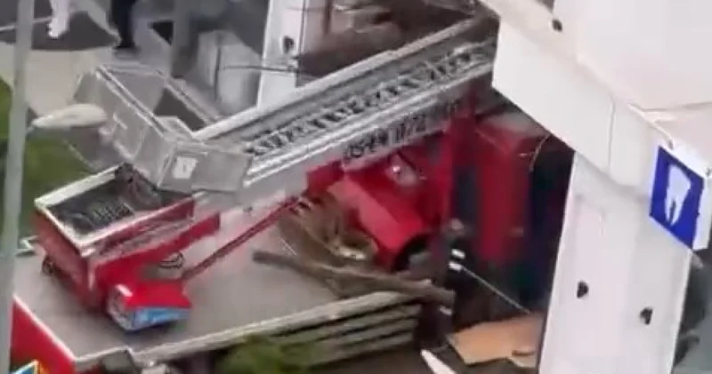 Vinç diş polikliniğine girdi! Son dakika haberleri